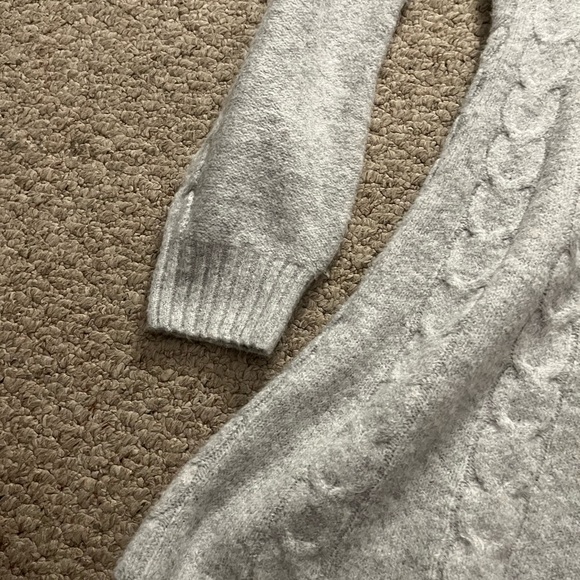 Lulu's Gray Cable Knit Sweater Dress - Picture 2 of 8